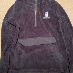 Black Syracuse fuzzy on outside hoodie